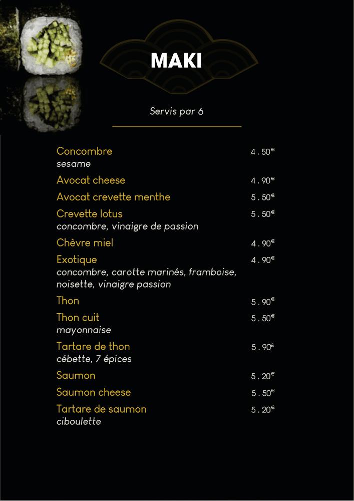 SUSHI COURONNE Aix en Provence - Menu Image 3